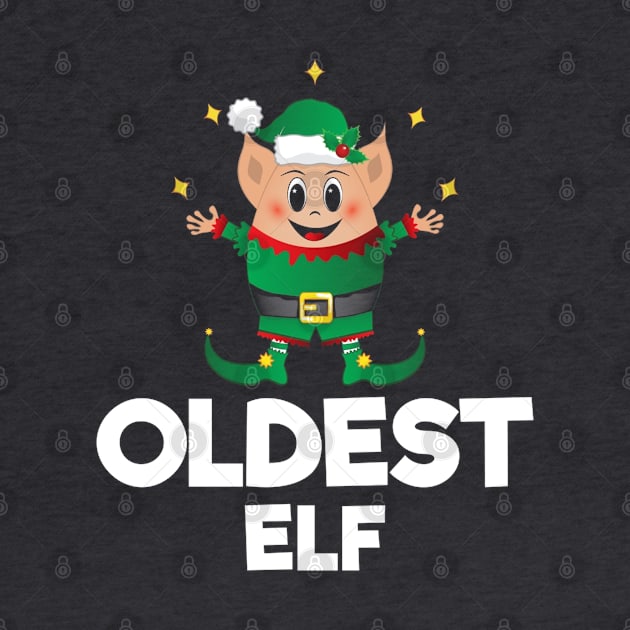 Christmas Elf Costume Squad Merry Xmas Funny Cute Oldest Elf by intelus